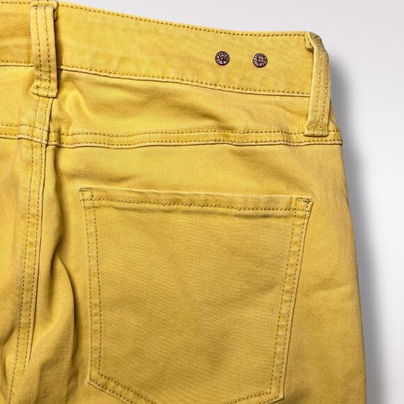 Cabi Curvy Skinny Jeans Yellow Stretch Denim Size 6 - Picture 8 of 8